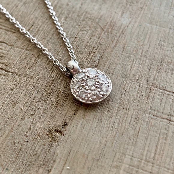 Pave Diamond Pendant Necklace - Picture 2 of 6